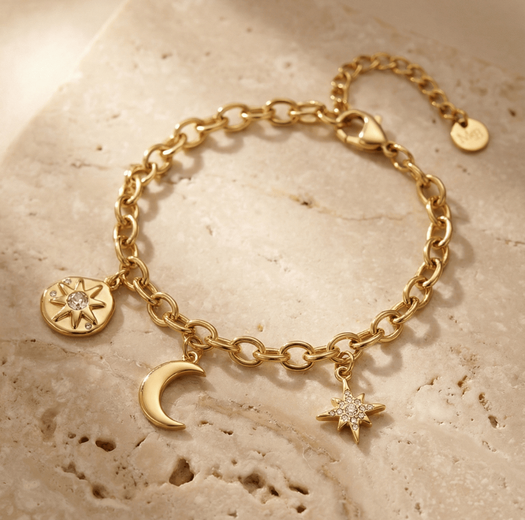 My Sun, Moon & Stars Charm Bracelet