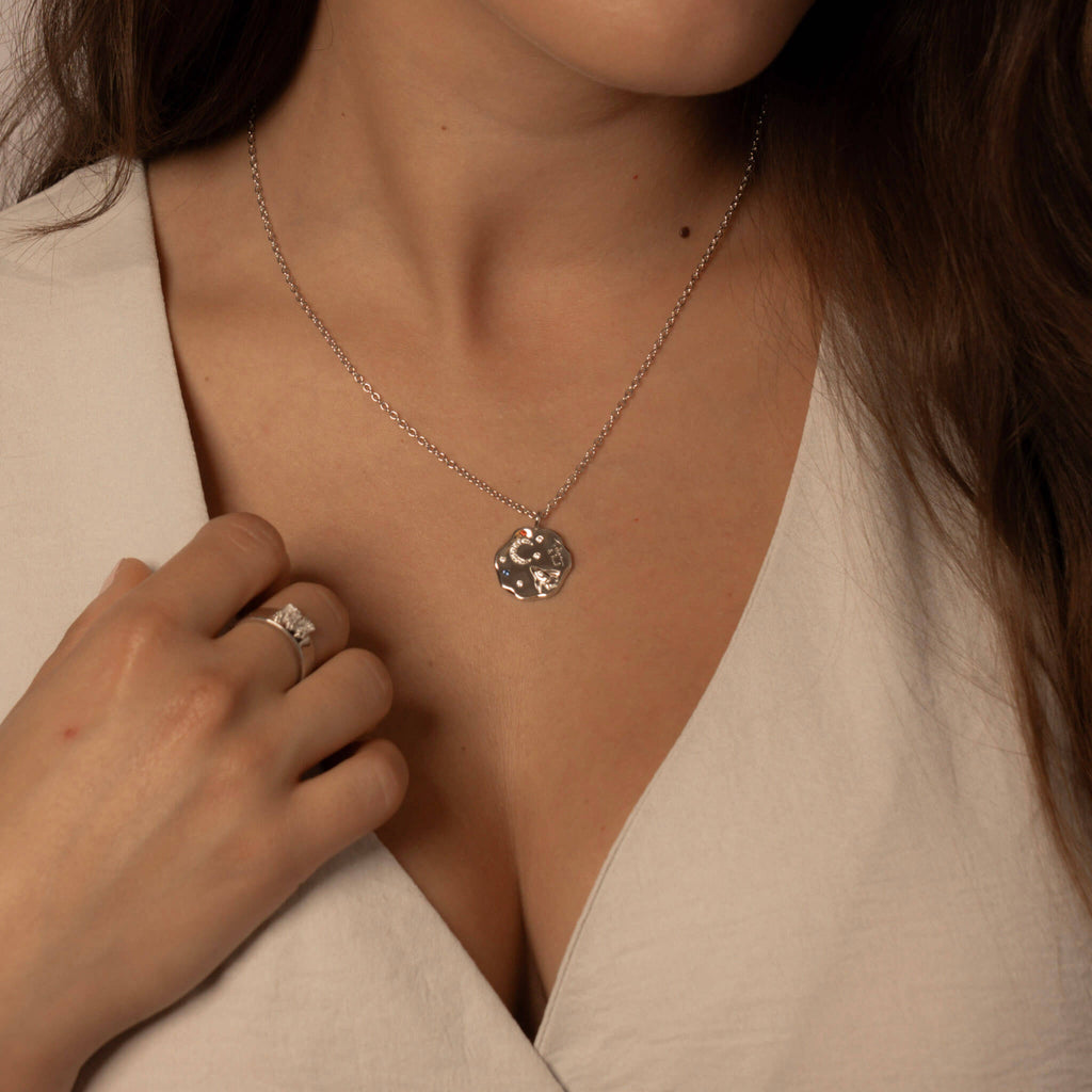 To The Moon & Back Necklace - Silver