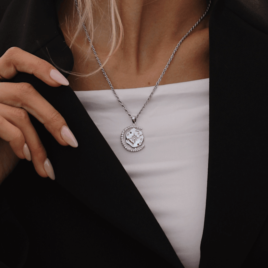 My Sun, Moon & Stars Rope Chain - Silver