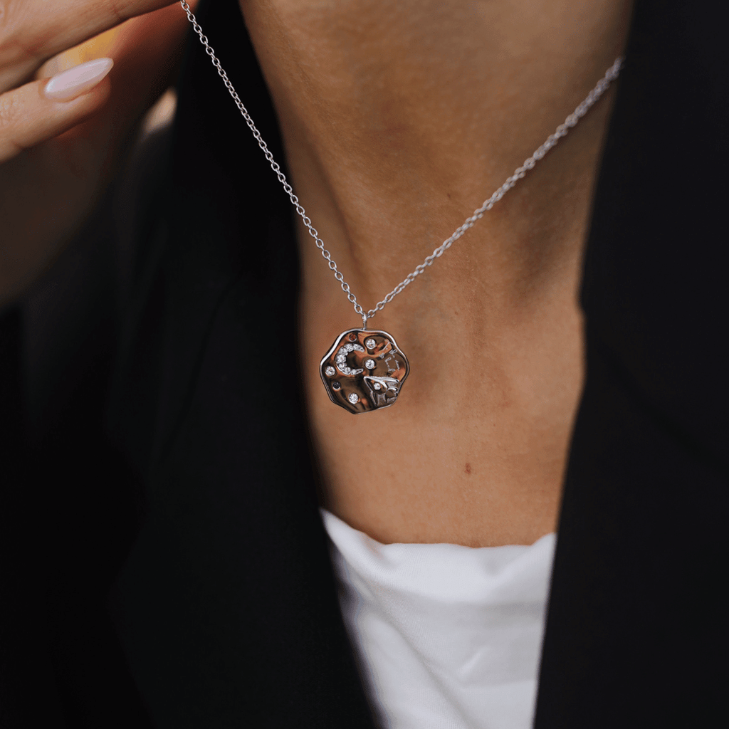 To The Moon & Back Necklace - Silver