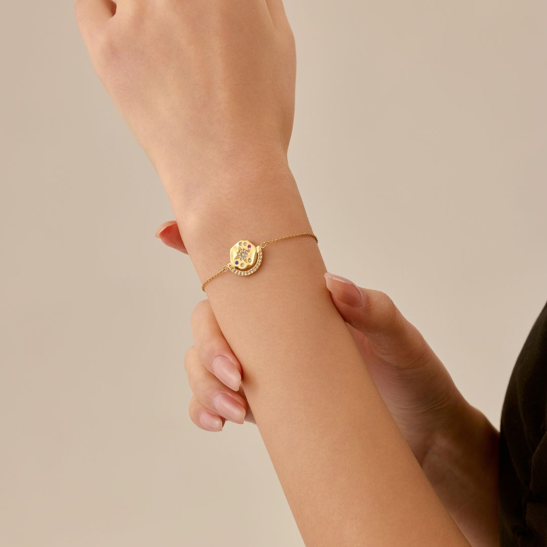 My Sun, Moon & Stars Bracelet - Gold